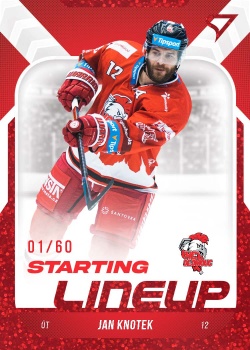 Jan Knotek Olomouc Tipsport ELH 2022/23 SportZoo 2. serie Starting LINEUP 2nd PERIOD /60 #SL-59
